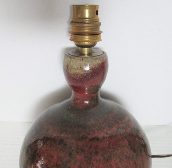 Image 1 of Fontgombault-Lampe, glasiertes Steinzeug, signiert