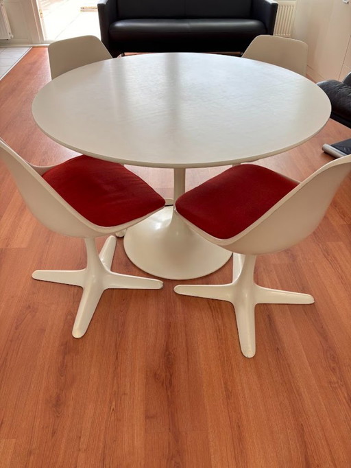 Vintage eetkamerset Arkana Maurice Burk 