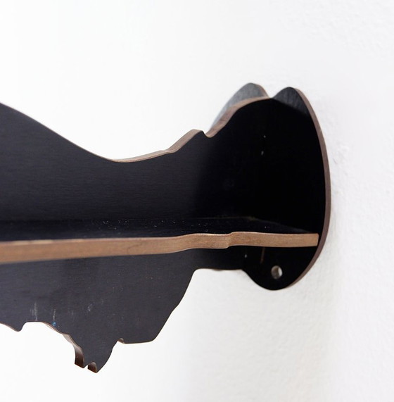 Image 1 of Mobile contenitore da parete Fausto "Ibex" in nero spazzolato di Ibride - Benoit Convers - Francia