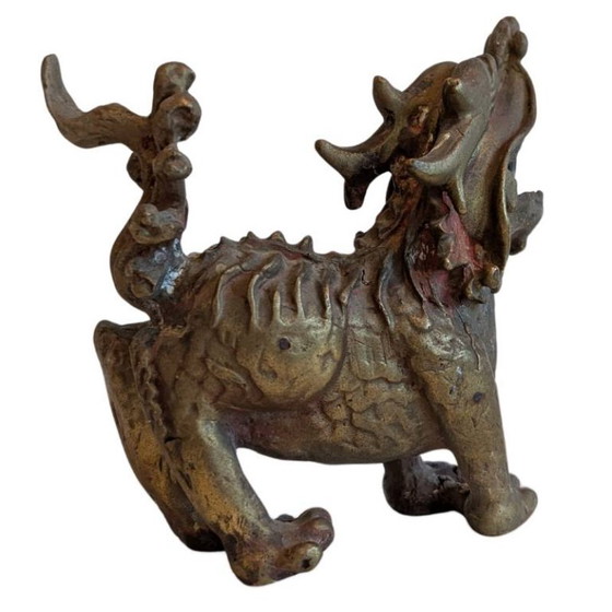 Paire de chiens de Fô en bronze chinois – Lot 101 – Objets déco (photo 6 of 8)