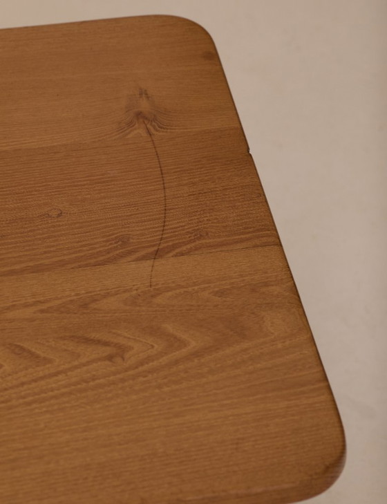 Image 1 of Salontafel van massief iepenhout van Alain Gaubert, vintage, circa 1980