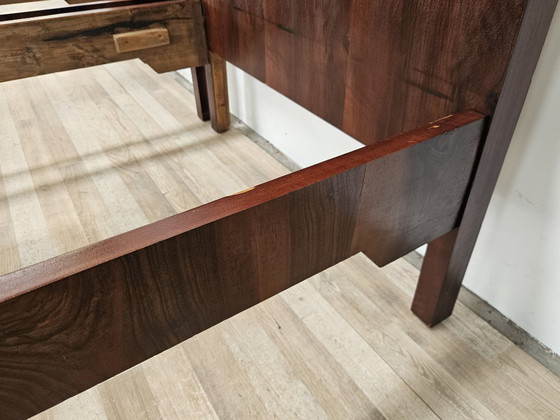 Image 1 of Coppia di letti singoli Art Decò in mogano e acero rosa, 1940