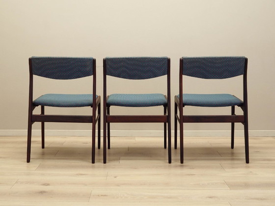 Image 1 of Drei Stühle aus Palisanderholz, dänisches Design, 1970er Jahre, hergestellt in Dänemark