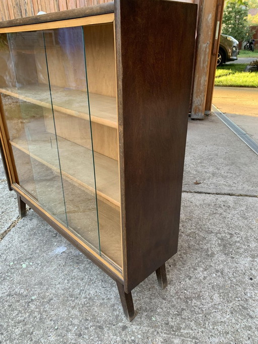 Libreria marrone Mid-Century, anni '70