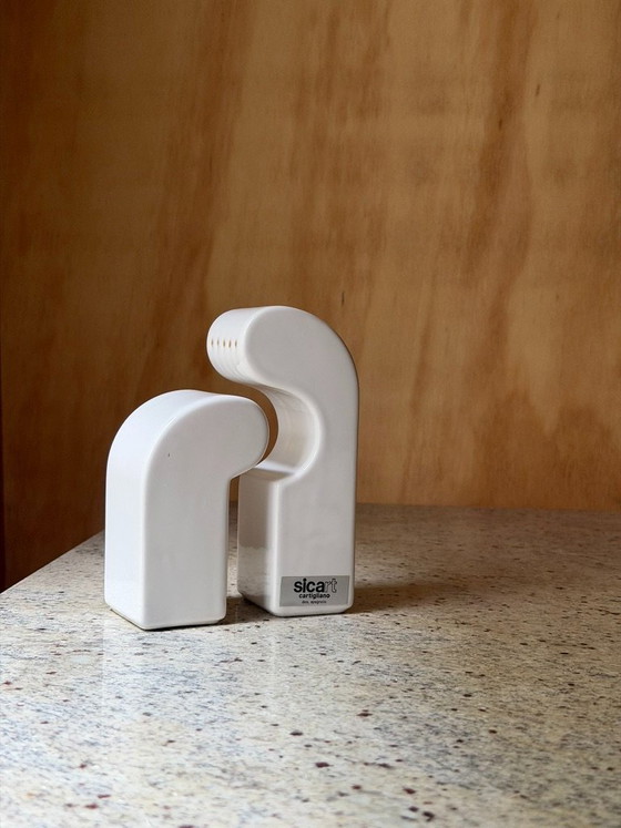 Pino Spagnolo per Sicart Italy Saliera e pepiera - Set in ceramica "abbracciante" anni '70 Space Age - (photo 5 of 20)