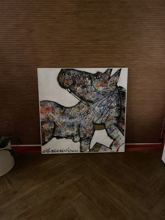 Image 1 of Erik Zwezerijnen schilderij 100x100