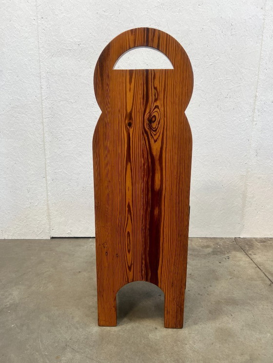 Image 1 of Vintage High Chair, Brutalist, Pine Wood 1970s