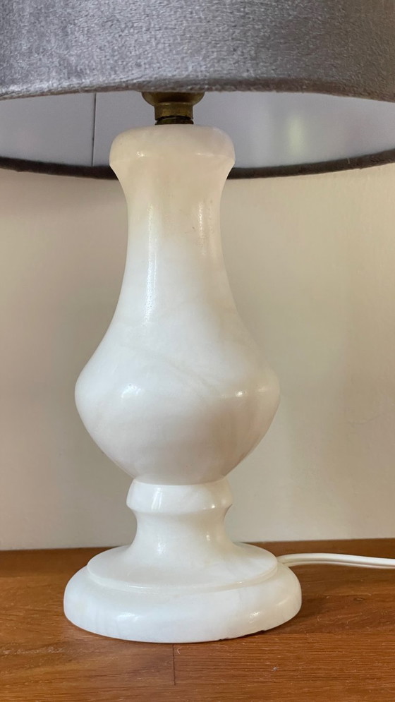 Image 1 of Pair of Vintage Alabaster Lamps