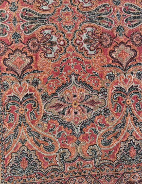 Image 1 of Kapstok doek kleed vintage art deco vintage Paisley patroon vloerkleed