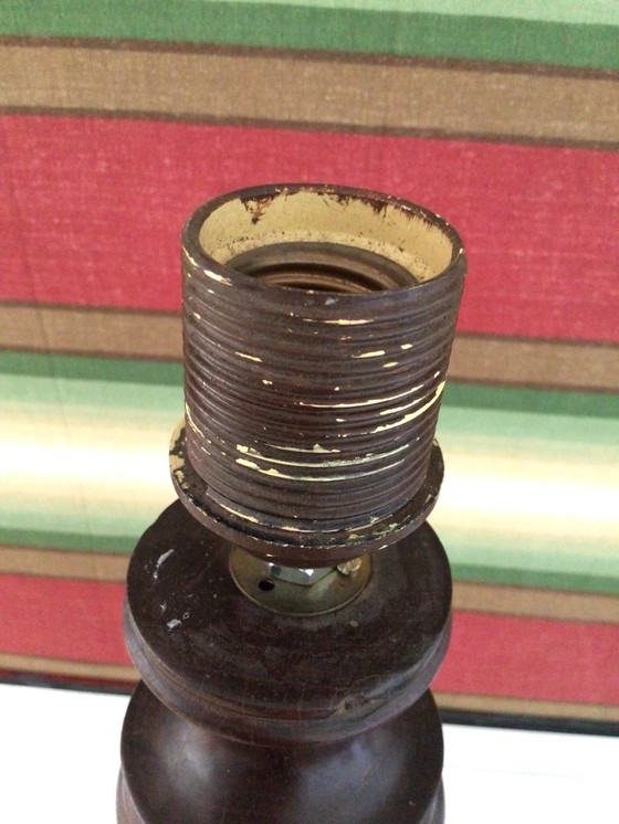 Image 1 of Pied de lampe vintage tribal