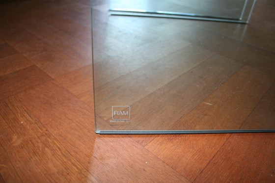 2 mesas auxiliares originales FIAM Italia D-LI – Cristal curvado – Fabricadas en Italia – Glass (photo 16 of 22)