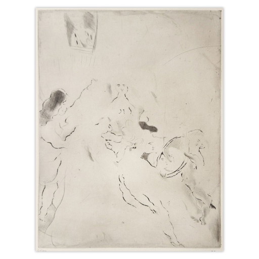 Jules PASCIN Acquaforte Toilette de Bethsabée 1980