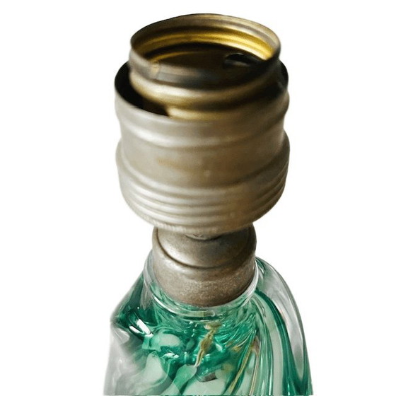 Image 1 of Mid-century lampenvoet groen glas Val Saint Lambert 1950's