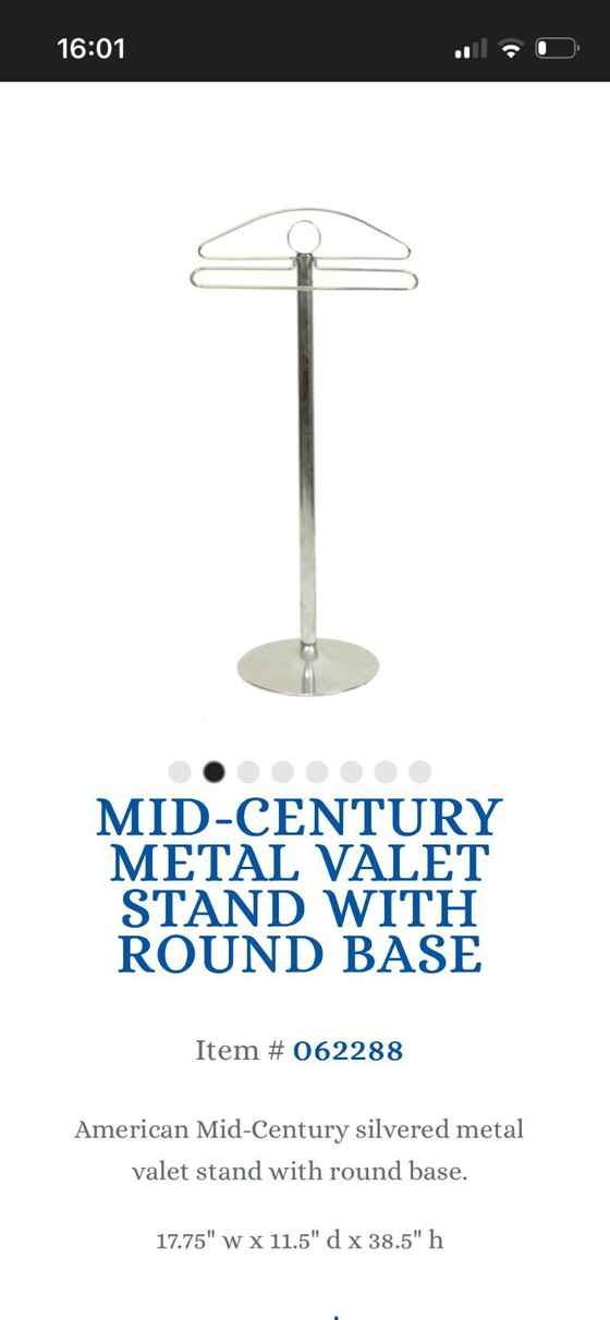 Image 1 of Mid-Century dressboy clothes stand