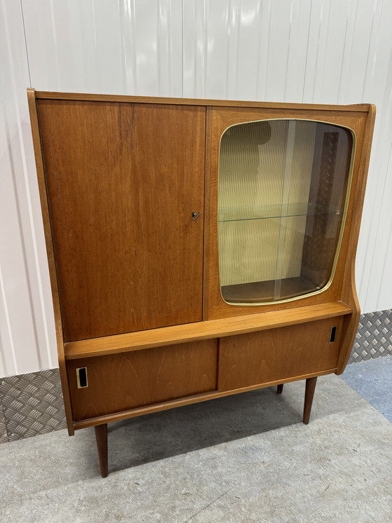 Image 1 of Iconic Teak Mid - Century Vintage Beverage Cabinet from the 1950s.