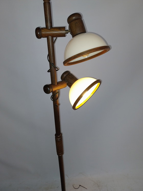 Image 1 of 1 x Steïnhauer Dubbele Houten Vloerlamp años 70