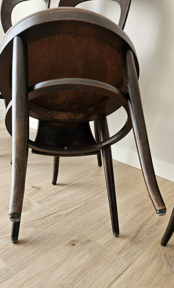 Image 1 of 🪑 Set van 4 Baumann “Seagull” stoelen – gebogen hout