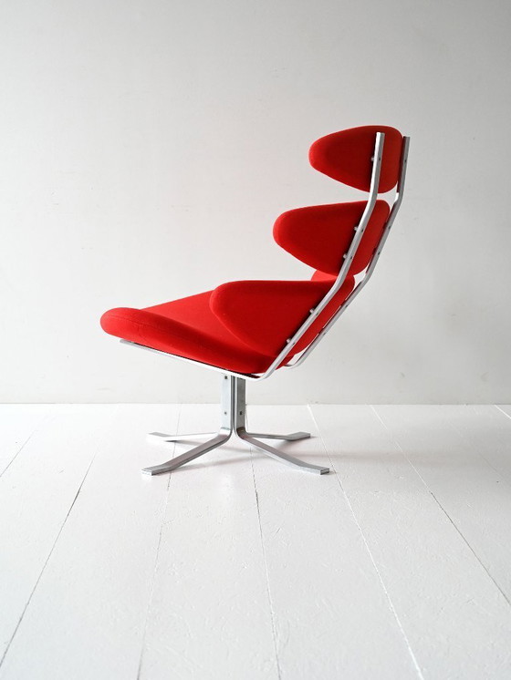 Image 1 of Red Corona Chair by Poul M. Volther