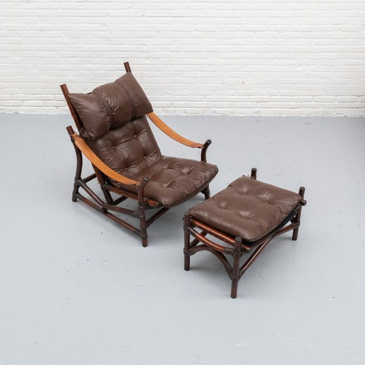 Mid-Century Bambus Sessel