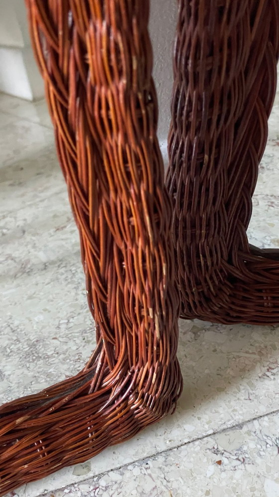 Image 1 of Coppia di specchi vintage in rattan