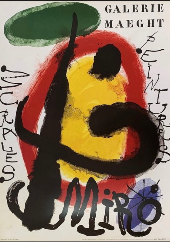 Image 1 of Joan Miro: "Murales Peintures". Galerie Maeght. Im Format 80 x 60 cm.