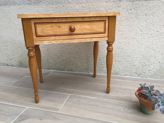 Image 1 of Vintage Formica en houten nachtkastje