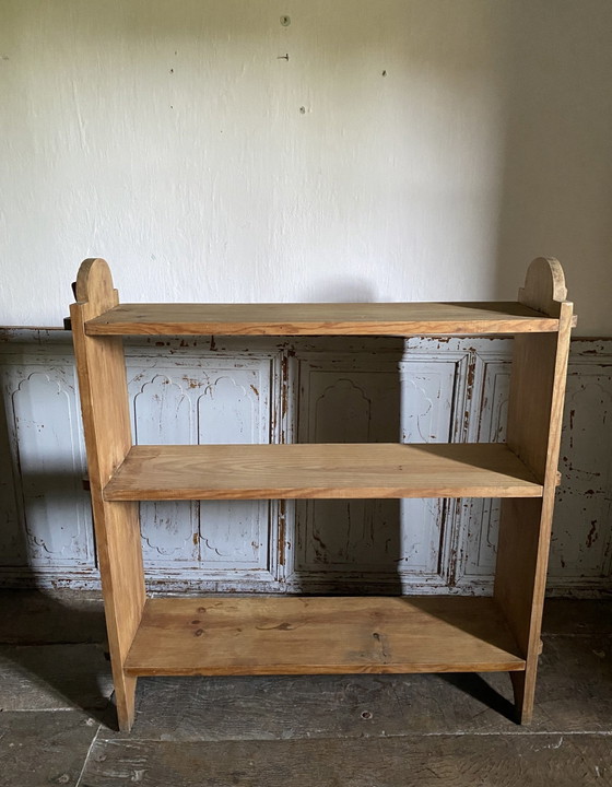 Two antique solid pine floor-standing Bookcases – vintage, Wood (photo 10 of 14)
