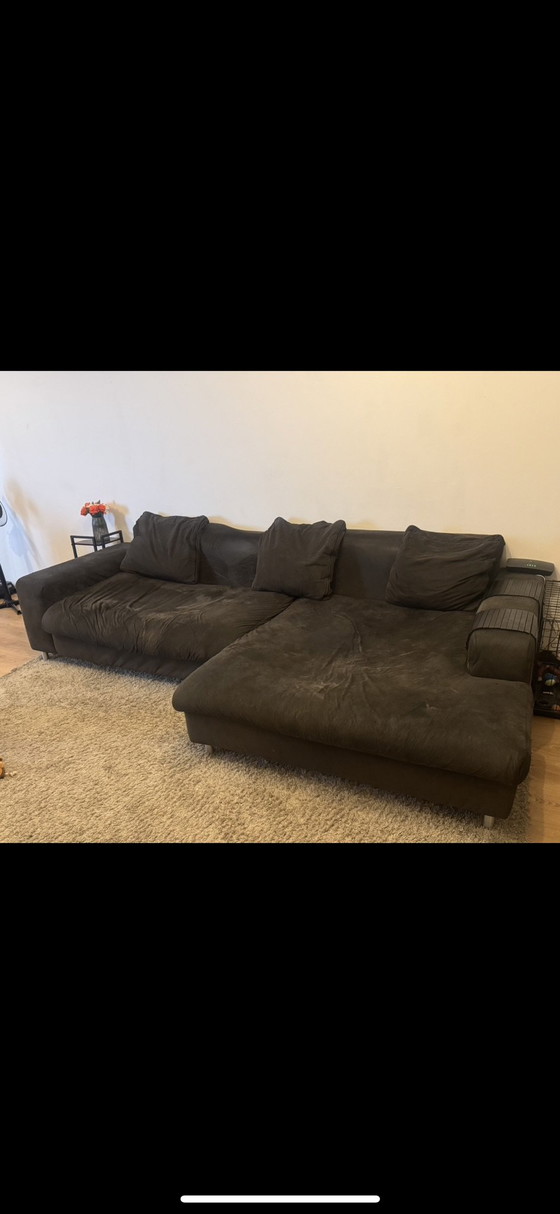 Geräumiges Ecksofa - 308 cm breit, 3-5 Sitzer Sofas, Metall, Stoff, Braun (Foto 5 von 5)