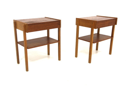 Scandinavian Teak Nightstands, Sweden, 1960, Set of 2
