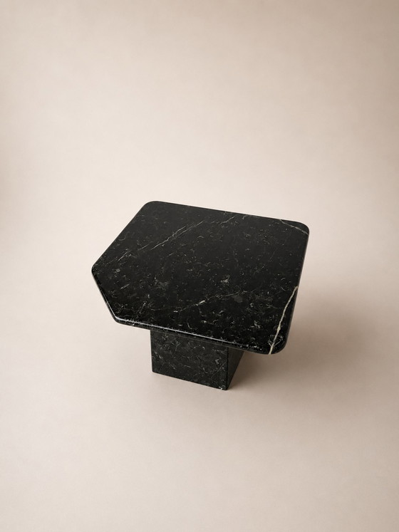 Table basse vintage en marbre fossile – Livres d'art, Marble (photo 3 of 5)