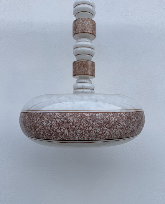 Image 1 of Lampadario in vetro Art Déco dalla Cecoslovacchia