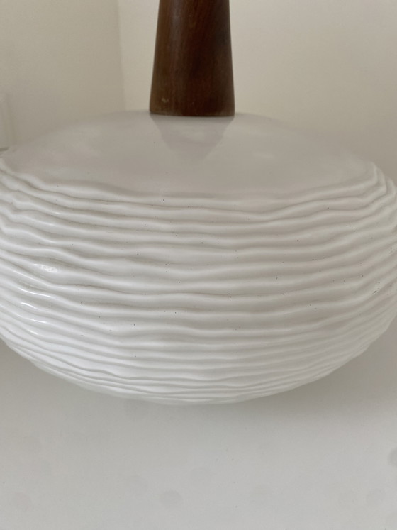 Vintage Louis Kalff "Edam" Hanglamp By Philips - Jaren '60 – Hanglampen, Glass, Wood (photo 4 of 9)