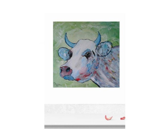 Image 1 of Gemälde einer Kuh, abstrakt