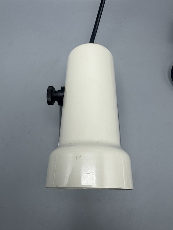 Image 1 of Projecteur vintage crème avec base chromée