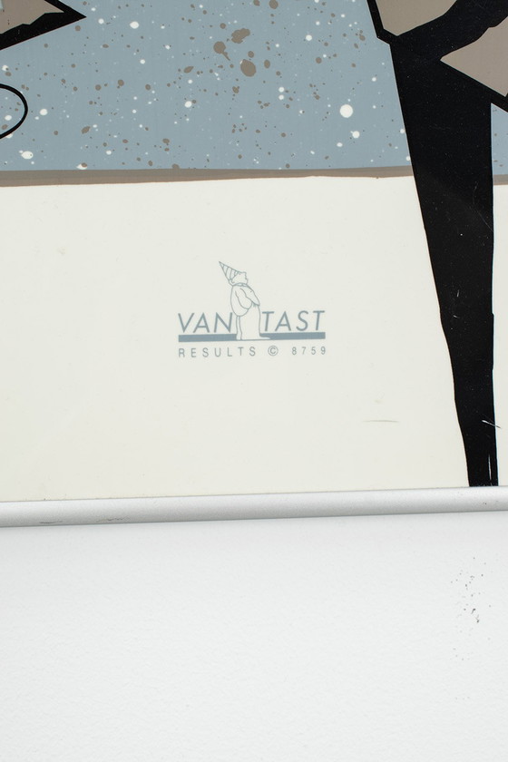 Image 1 of Van Tast screen print with vase