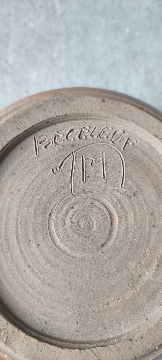 Image 1 of Vintage geglazuurd aardewerk servies, gesigneerd Béceleuf