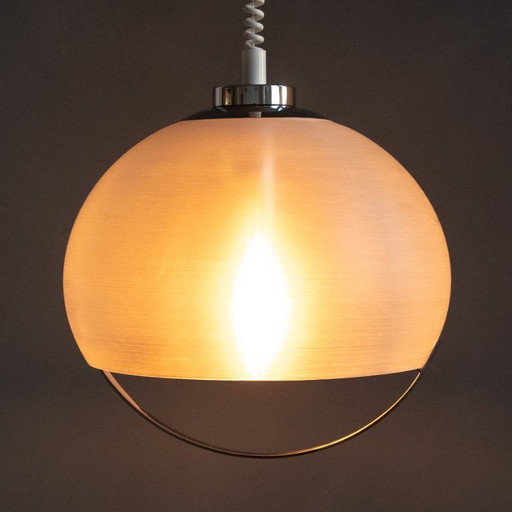 Space Age Plastic Pendant Lamp with Metal Bracket