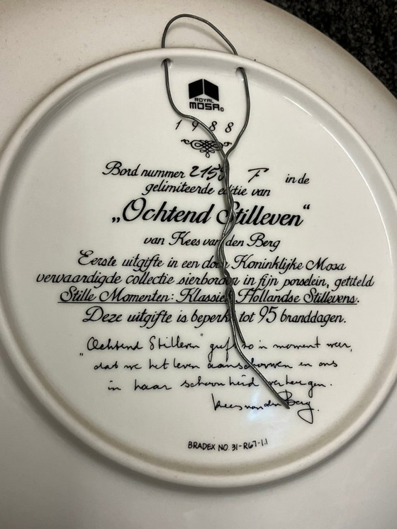 Image 1 of Royal Mosa - limited 1988 series 'Classic Dutch Still Life'