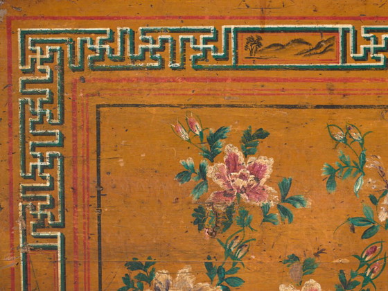 Antique Chinese trunk with original paint – China, circa 1900 – Storage cabinet, Metal (photo 11 of 20)