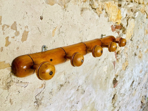 Image 1 of Mid-Century Faux Bambus Wandhalterung Garderobe