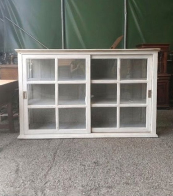 Image 1 of Antique low display cabinet in solid wood