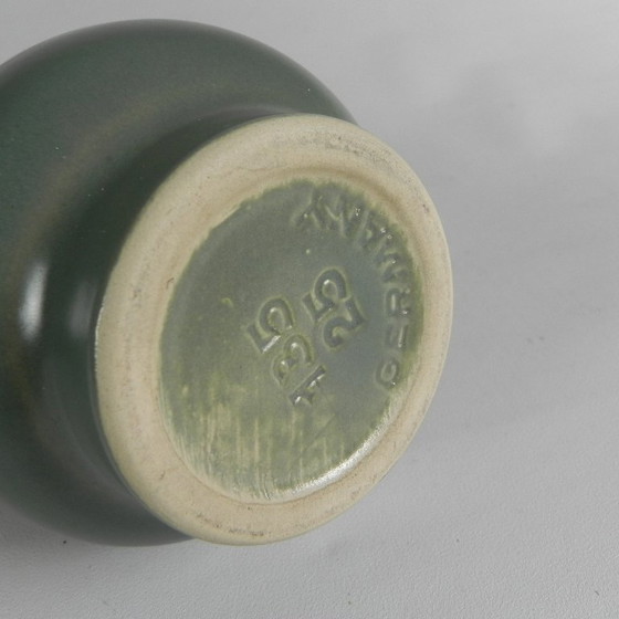 Germany Small Vase in Red and Green Ceramic, 1960s (photo 10 of 13)