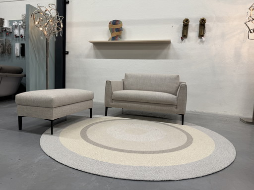 Design on Stock Heelz Loveseat with footstool Balmora moonstone
