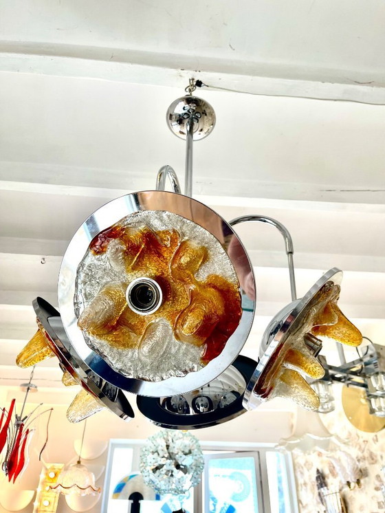 Image 1 of Toni Zuccheri von Venini Kronleuchter XXL aus Muranoglas! Italien 1970er Jahre