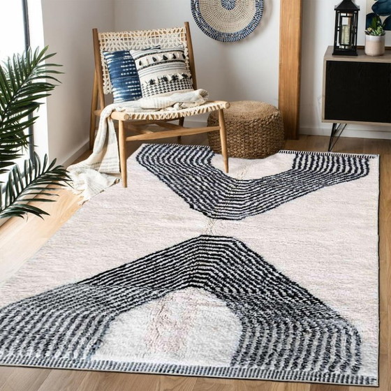 Image 1 of Tapis écru à motifs géométriques 250cmx150cm 