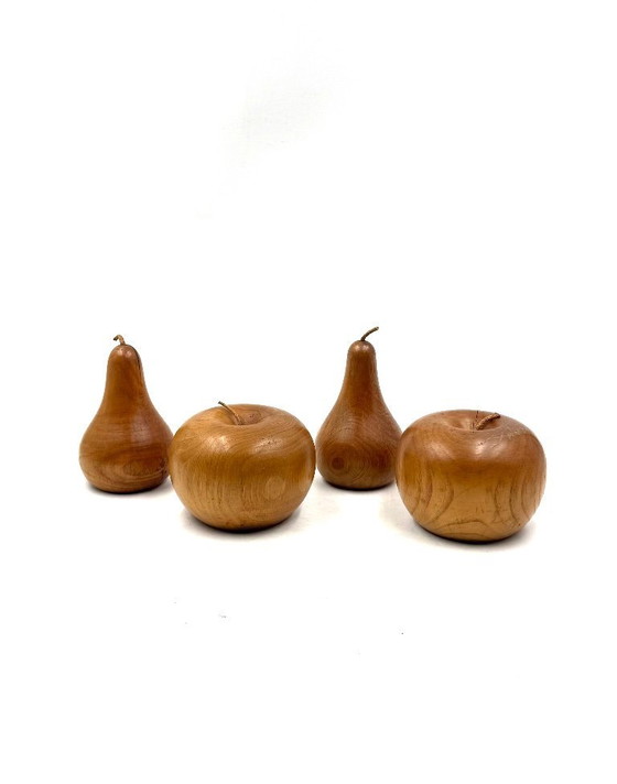 Image 1 of Service à fruits en bois de cerisier, Italie, années 1960