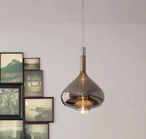 Image 1 of Lodes Railsysteem Inclusief 4 Bronzen Sky-Fall Lampen Door Studio Italia Design