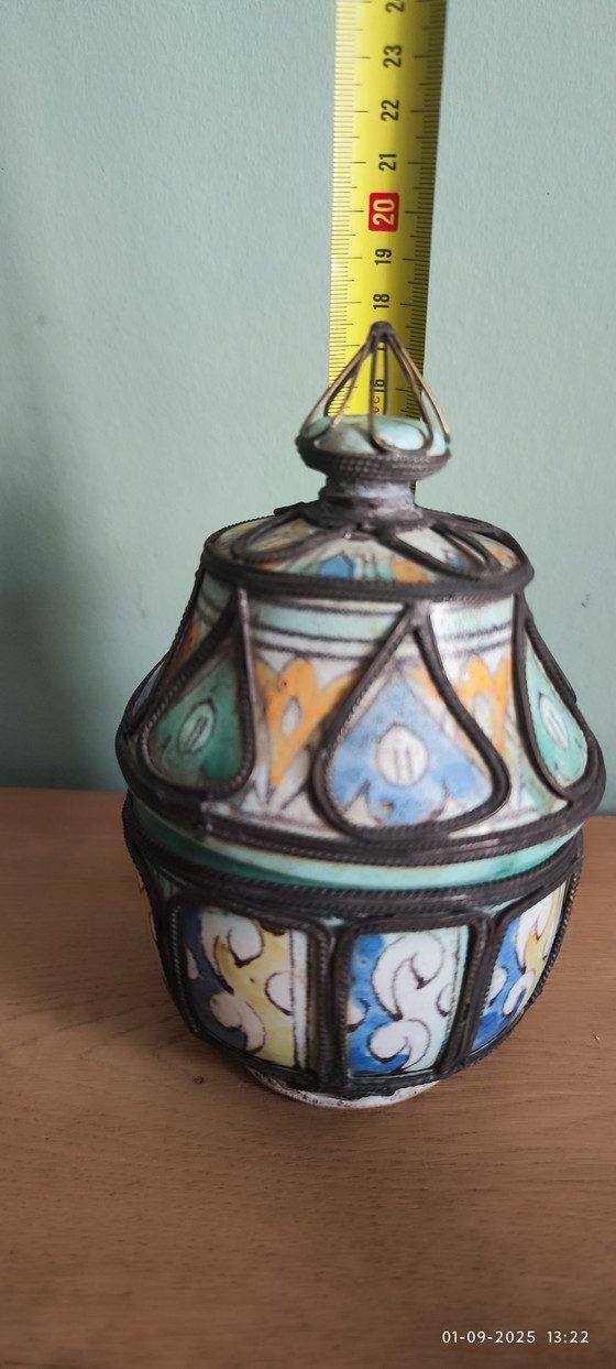 Image 1 of Bol ancien en céramique émaillée, fait main.