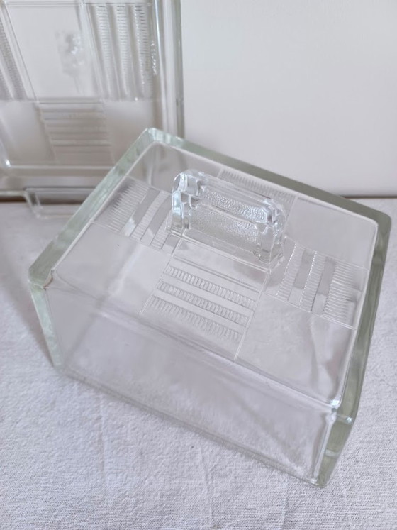 Image 1 of Val Saint Lambert 'Luxval' butter dish - Severina model - Art Deco 1935