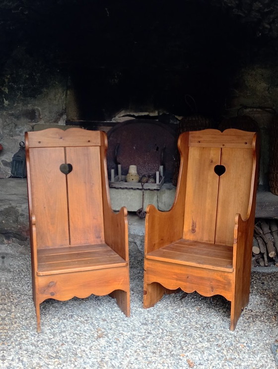 Coppia di Poltrone rustiche – Legno (photo 2 of 11)